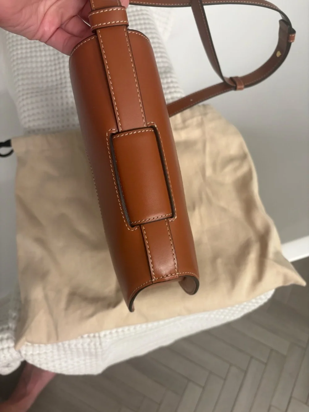 Polène Nodde Hobo Bag Cognac Leather – Excellent Condition + Dust Bag